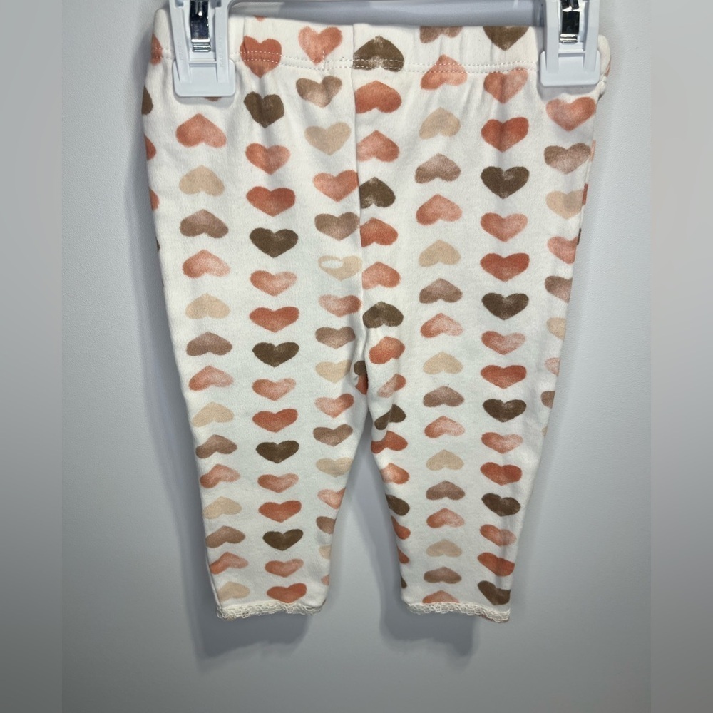 Rabbit + Bear 100% Orgnic Cotton Heart Patterned Leggings